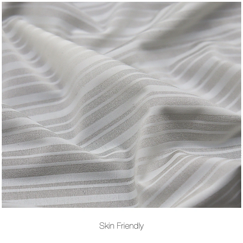 4-way stretch nylon spandex striped single jersey fabric