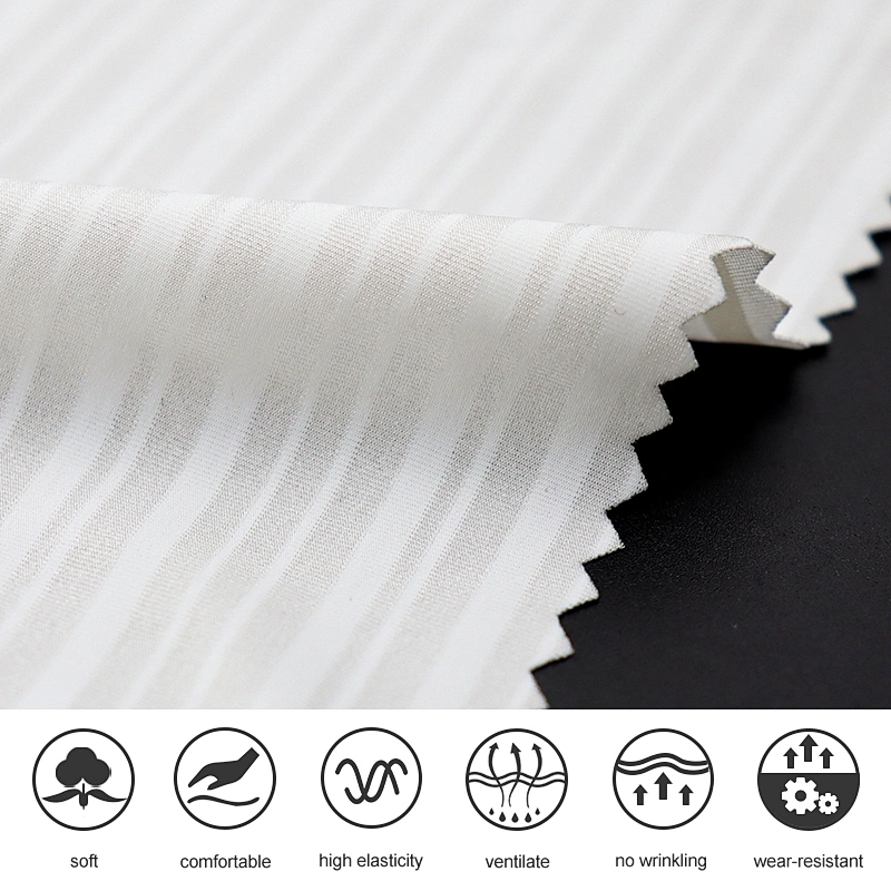 4-way stretch nylon spandex striped single jersey fabric
